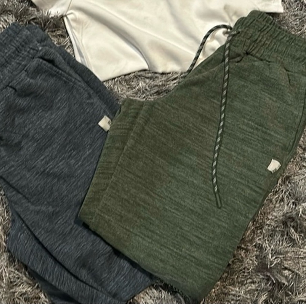 Green and Gray Jogger Pants